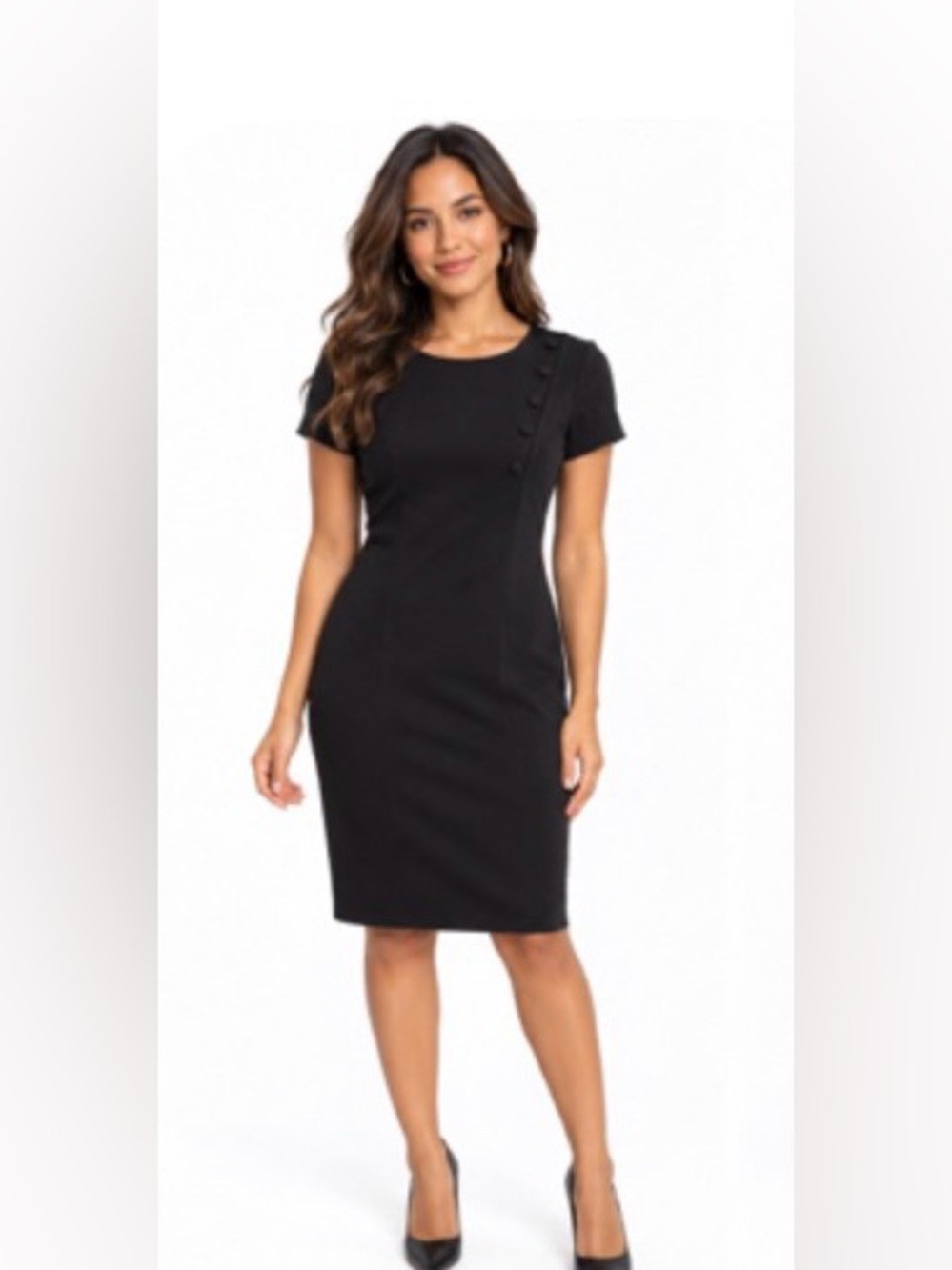 Brooks Brothers black sheath dress 2 office classic workwear polished LBD luxe